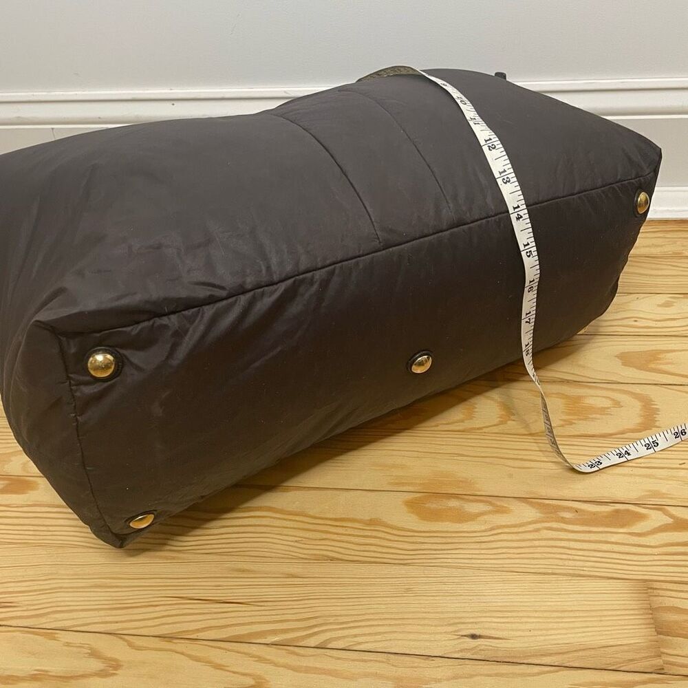 Yves Saint Laurent YSL Dark Brown‎ Nylon Duffle Bag Hampton Boston Travel Tote - Picture 4 of 11